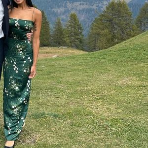 Reformation Frankie Silk Dress